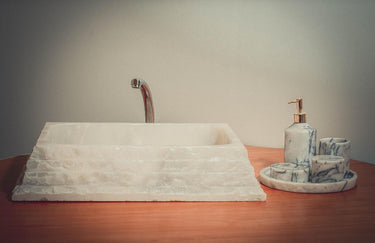 Alen Premium Carrara Beyazı Çanak Lavabo