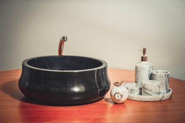 Alen Premium Milas Leylak Rustik Doğal Kenar Lavabo